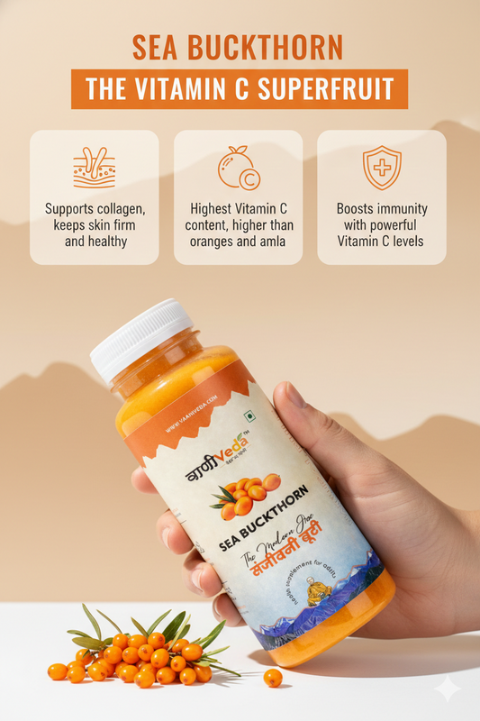 Vaaani Veda Sea Buckthorn Juice (Pulp) Natural Vitamin C | Immunity & Skin Glow