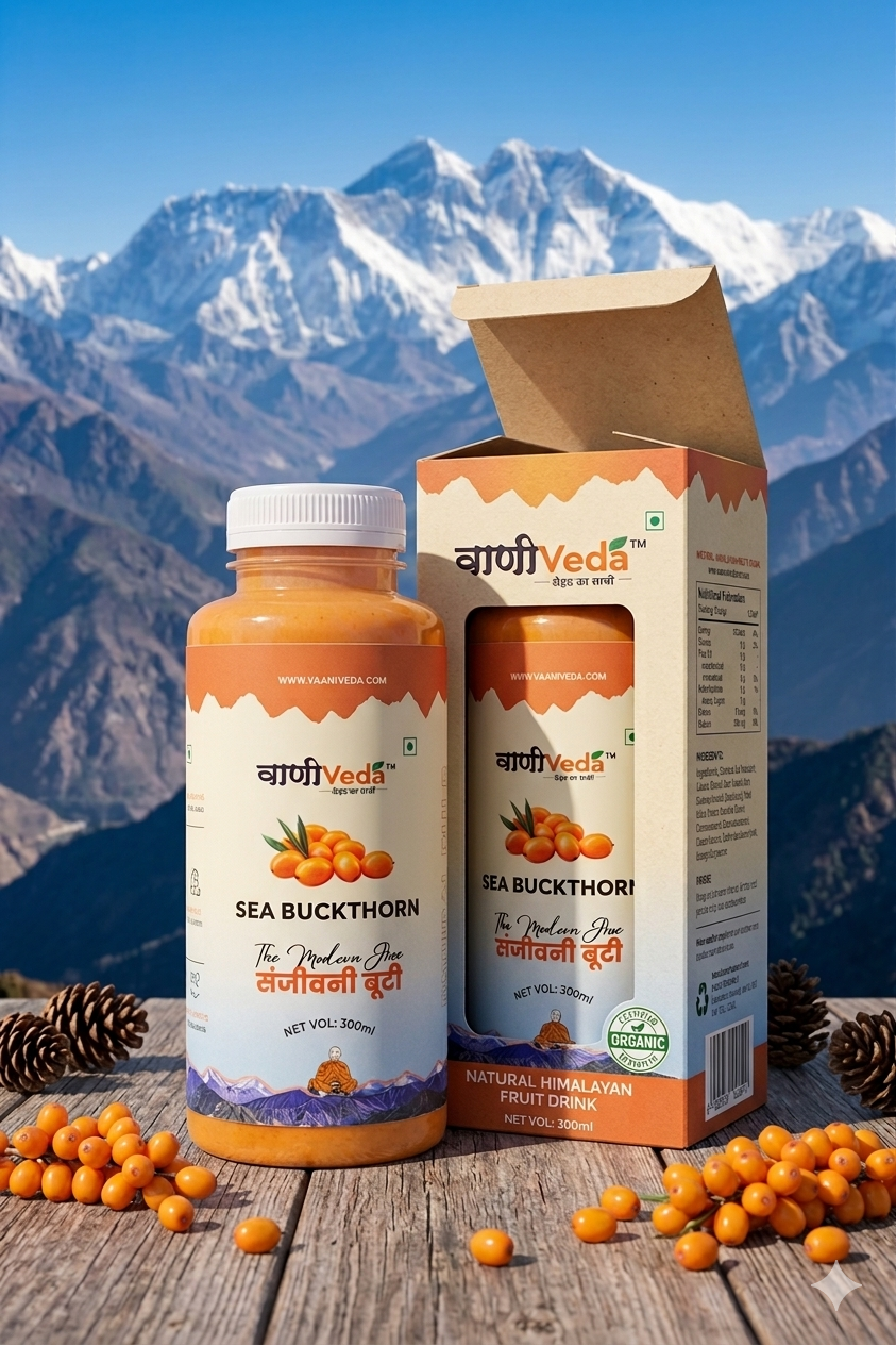 Vaaani Veda Sea Buckthorn Juice (Pulp) Natural Vitamin C | Immunity & Skin Glow