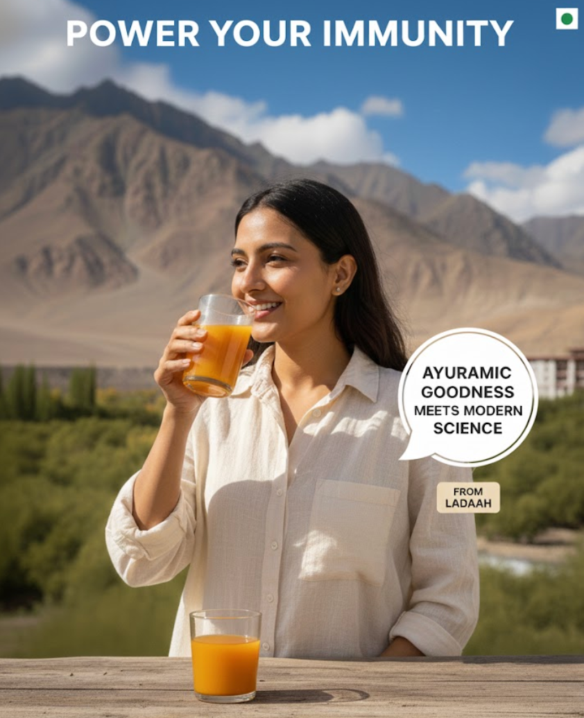 Vaaani Veda Sea Buckthorn Juice (Pulp) Natural Vitamin C | Immunity & Skin Glow