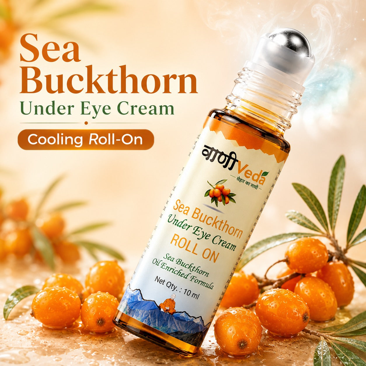 Under Eye Care Roll-On By Vaani Veda for Dark Circles, Puffiness & Fine Lines – 100% Natural